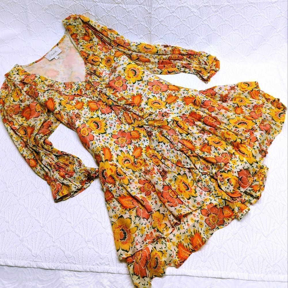 CLEOBELLA | Lucia Floral Audrey Dress sz S - Picture 3 of 13